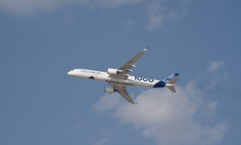 letadlo Airbus A350 ve vzduchu
