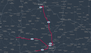 mapa dálnice pro autonomní vozidla v německu