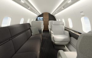 Challenger 3500 Interior Divan Looking FWD