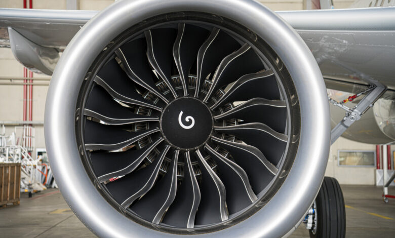 Motor Airbusu A321 neo společnosti Eurowings