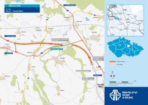 mapa ŘSD Ostrov-Vysoke Myto nová dálnice