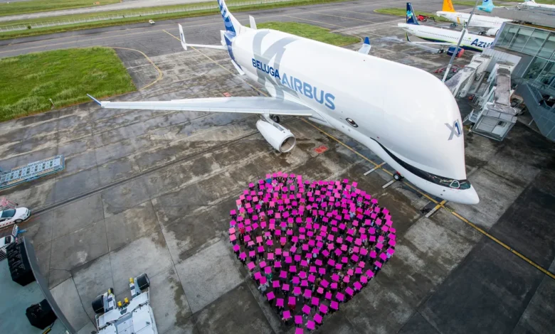 obří nákladní letadlo BelugaXL